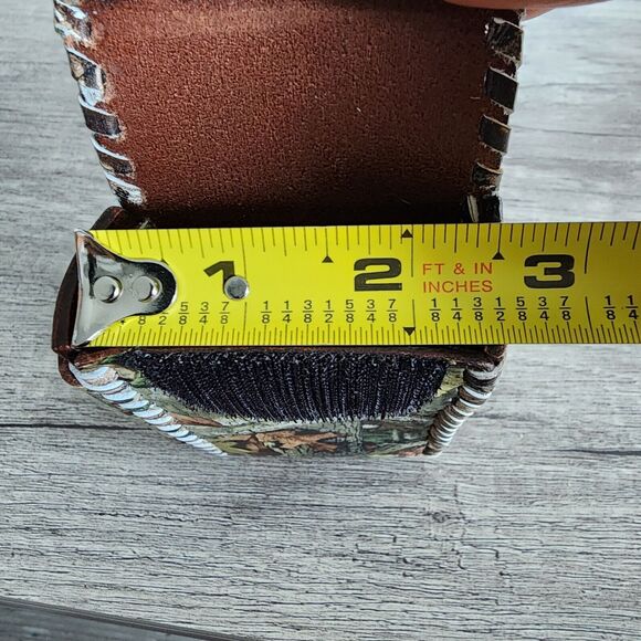 Rugged Camo Cigarette Leather Case Lighter Pouch Clip Top Regular 100's Holder - Picture 8 of 9